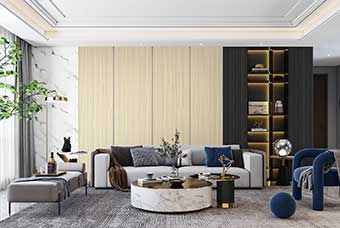 广州轻奢风格-客厅